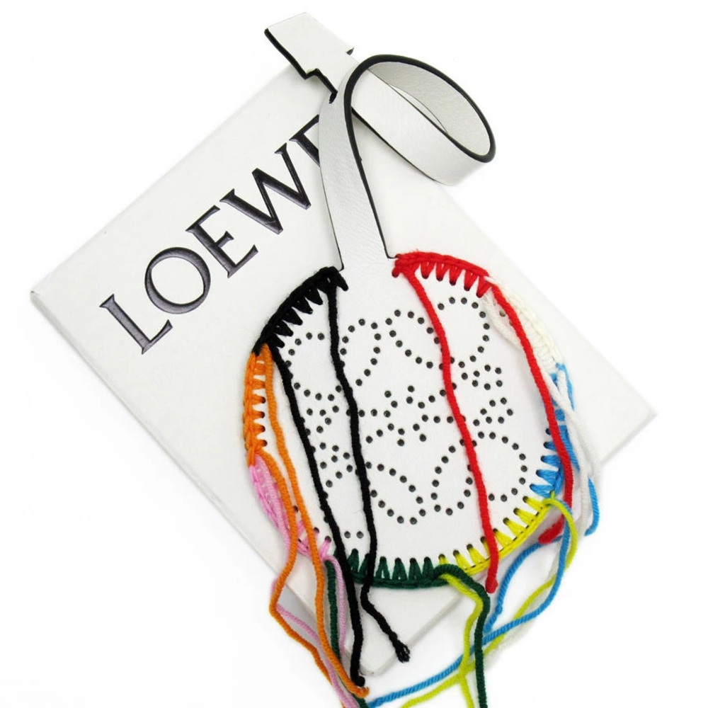 Loewe Charm Leather White x Multicolor